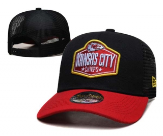 NFL Kansas City Chiefs New Era Black Red 2021 NFL Draft On-Stage Trucker 9FORTY Adjustable Hat 2005