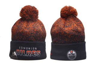 NHL Edmonton Oilers New Era Navy Iconic Gradient Cuffed Beanies Knit Hat 5003