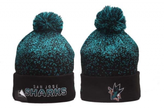 NHL San Jose Sharks New Era Black Iconic Gradient Cuffed Beanies Knit Hat 5004