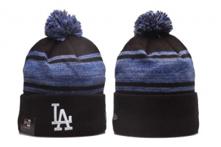 MLB Los Angeles Dodgers New Era Black Blue Beanies Knit Hat 5008