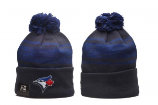 MLB Toronto Blue Jays New Era Black Blue Beanies Knit Hat 5001