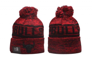 NBA Chicago Bulls Red Black New Era Beanies Knit Hat 5010