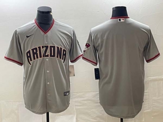Men's MLB Arizona Diamondbacks Gray Nike Cool Base Stitched Baseball Jersey (1)