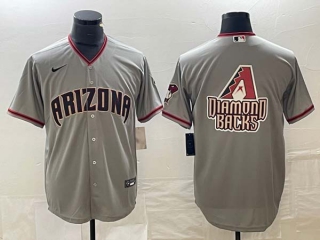 Men's MLB Arizona Diamondbacks Gray Nike Cool Base Stitched Baseball Jersey (2)