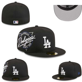 MLB Los Angeles Dodgers New Era Black 59FIFTY Fitted Hat 0511