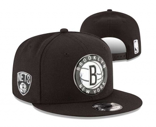 NBA Brooklyn Nets New Era Black 9FIFTY Snapback Hat 3033