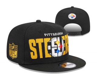 NFL Pittsburgh Steelers New Era Black 2023 NFL Draft On Stage 9FIFTY Snapback Hat 3049