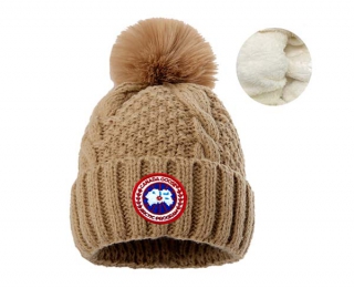 Wholesale Canada Goose Camel Knit Beanie Hat AAA 9036