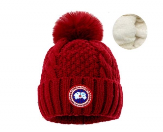 Wholesale Canada Goose Red Knit Beanie Hat AAA 9045