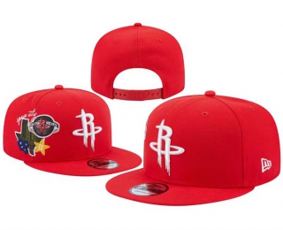 NBA Houston Rockets New Era Red City Cluster 9FIFTY Snapback Hat 8003