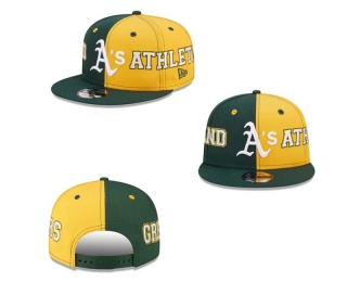 MLB Oakland Athletics New Era Green Gold 9FIFTY Snapback Hat 2033