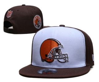 NFL Cleveland Browns New Era White Brown 9FIFTY Snapback Hat 6015