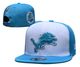 NFL Detroit Lions New Era White Light Blue 9FIFTY Snapback Hat 6019