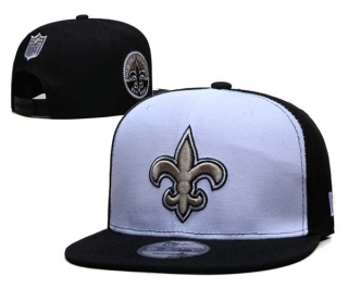 NFL New Orleans Saints New Era White Black 9FIFTY Snapback Hat 6035