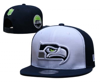 NFL Seattle Seahawks New Era White Navy 9FIFTY Snapback Hat 6020