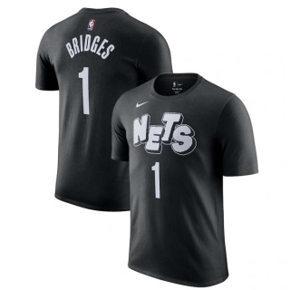 Men's Brooklyn Nets Mikal Bridges Nike Black 2023-24 City Edition T-Shirt
