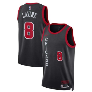 Men's Chicago Bulls Zach LaVine Nike Black 2023-24 Swingman City Edition Jersey