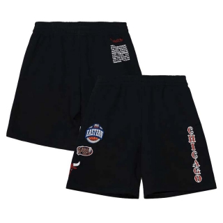Men's NBA Chicago Bulls Mitchell & Ness Black Printed Shorts