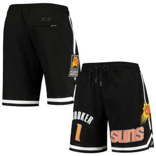 Men's NBA Phoenix Suns #1 Devin Booker Pro Standard Black Heat Press Shorts