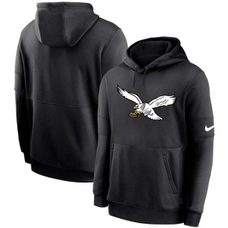 Men's NFL Philadelphia Eagles Nike Black Retro Logo Pullover Hoodie (1)