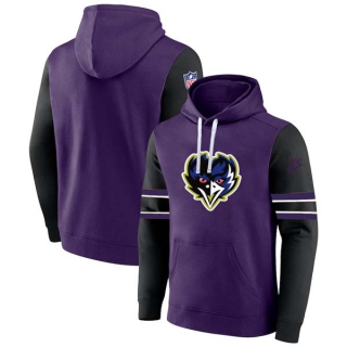 Men's NFL Baltimore Ravens Nike Purple Black Pullover Hoodie