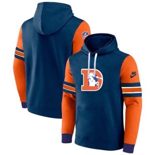 Men's NFL Denver Broncos Nike Navy Orange Pullover Hoodie