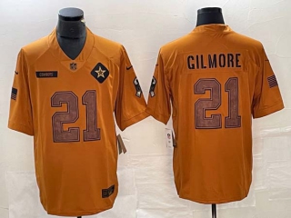 Men's NFL Dallas Cowboys #21 Stephon Gilmore Nike Brown 2023 Salute To Service Limited Jersey
