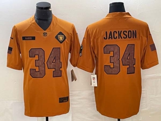 Men's NFL Las Vegas Raiders #34 Bo Jackson Nike Brown 2023 Salute To Service Limited Jersey