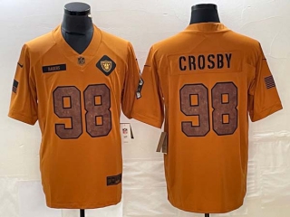 Men's NFL Las Vegas Raiders #98 Maxx Crosby Nike Brown 2023 Salute To Service Limited Jersey