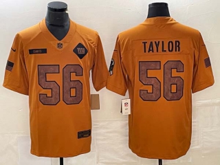 Men's NFL New York Giants #56 Lawrence Taylor Nike Brown 2023 Salute To Service Limited Jersey