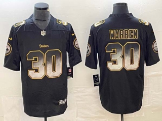 Men's NFL Pittsburgh Steelers #30 Jaylen Warren Black Jersey (3)