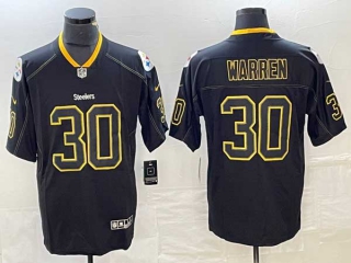 Men's NFL Pittsburgh Steelers #30 Jaylen Warren Black Shadow Legend Limited Jersey