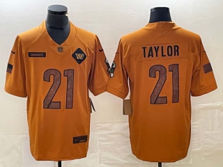 Men's NFL Washington Commanders #21 Sean Taylor Nike Brown 2023 Salute To Service Limited Jersey