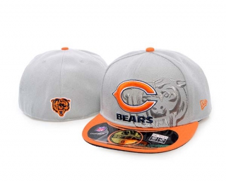 NFL Chicago Bears New Era Gray Orange 59FIFTY Fitted Hat 1003