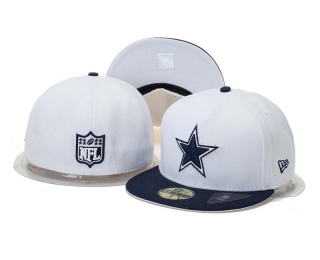 NFL Dallas Cowboys New Era White Navy 59FIFTY Fitted Hat 1017