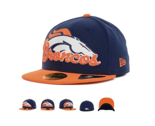 NFL Denver Broncos New Era Navy Orange 59FIFTY Fitted Hat 1006