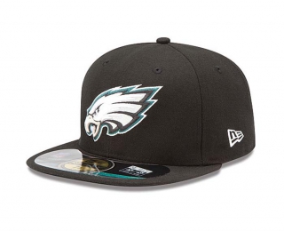 NFL Philadelphia Eagles New Era Black 59FIFTY Fitted Hat 1001