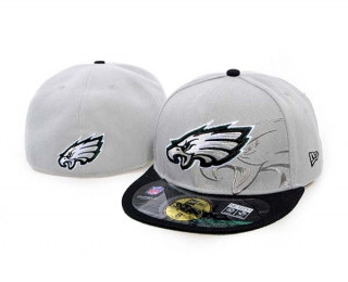 NFL Philadelphia Eagles New Era Gray Black 59FIFTY Fitted Hat 1003