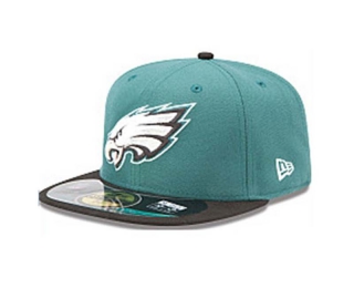 NFL Philadelphia Eagles New Era Green Black 59FIFTY Fitted Hat 1007