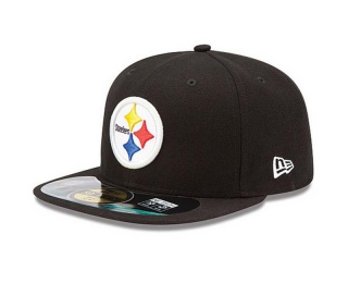 NFL Pittsburgh Steelers New Era Black 59FIFTY Fitted Hat 1001