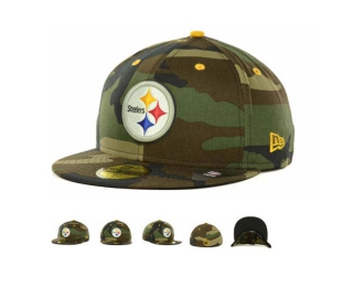 NFL Pittsburgh Steelers New Era Camo 59FIFTY Fitted Hat 1002
