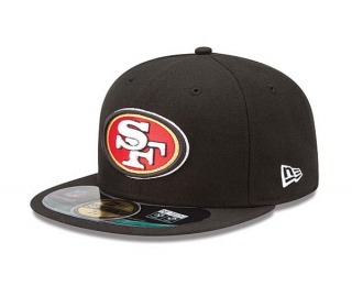 NFL San Francisco 49ers New Era Black 59FIFTY Fitted Hat 1002