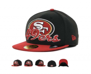 NFL San Francisco 49ers New Era Black Red 59FIFTY Fitted Hat 1005