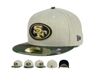 NFL San Francisco 49ers New Era Gray Camo 59FIFTY Fitted Hat 1008