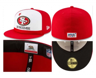 NFL San Francisco 49ers New Era White Red 59FIFTY Fitted Hat 1016