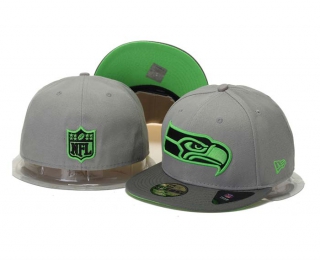 NFL Seattle Seahawks New Era Gray Olive 59FIFTY Fitted Hat 1003