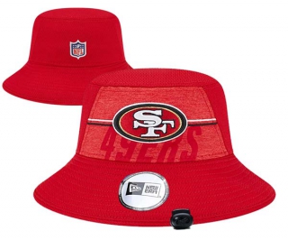 NFL San Francisco 49ers New Era Red 2023 NFL Training Camp Stretch Bucket Hat 3011