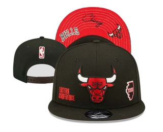 NBA Chicago Bulls New Era Black Eastern Conference Identity 9FIFTY Snapback Hat 3065