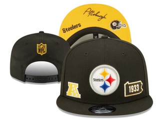 NFL Pittsburgh Steelers New Era Black AFC Identity 9FIFTY Snapback Hat 3052