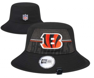 NFL Cincinnati Bengals New Era Black 2023 NFL Training Camp Stretch Bucket Hat 3002